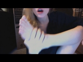 cute teen feet [hd] (footfetish girl socks stocking blonde webcam)
